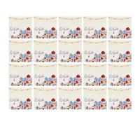 Serviette pour invité, serviette en papier, serviettes carrées pour invités, serviettes de vacances, 20 serviettes en papier absorbantes, décorations de fête, décoration de table familiale