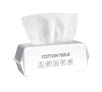Serviette pour le visage jetable, 100 comptes/emballage Biodégradable Fasial Clewels, serviettes de visage épaisses douces, éloignement de maquillage Serds secs, tissu en coton pour le nettoyage