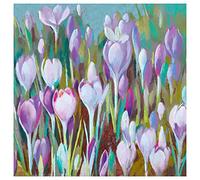 Serviette « Prairie de crocus mauve »