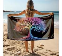 Serviette rafraîchissante arbre de vie arc-en-ciel : symbole d'unité et de diversité serviette de bain bandes pour chaises de plage
