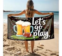 Serviette rafraîchissante Cheers And Game On : Let's Go Play ! Bandes de serviette de bain pour chaises de plage