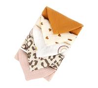 Serviette respirante pour salive avec motif arc-en-ciel, 4 couches, mouchoir d'allaitement