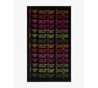 Serviette Roxy Cold Water Message noir jaune rouge femme