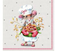 Serviette « Souris pâtissière »