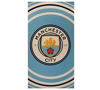 Serviette sous Licence Club Man City Pulse - 70 x 140 cm Environ