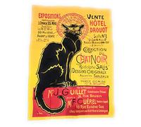 Serviette - Torchon a Vaisselle - Collection du Chat Noir Vente hôtel douot - Couleur Jaune et Noir - 44x62cm - 100% Coton