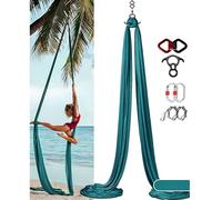 Serviette verticale de yoga (8 x 2,8 m) - Serviette de yoga à suspendre, balançoire trapèze, ensemble de balançoire de yoga, tissu d'acrobatie, serviette de yoga aérienne en soie for adultes, forte c