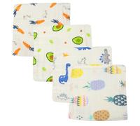 Serviette Visage de Bébé en Coton, 4 Pièces, Douce | Garçon et Filles, Usage Quotidien, Réutilisable et Facile à Nettoyer, Format Compact Adapté aux Petits Visages
