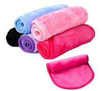 Serviette Visage Démaquillante Réutilisable Microfibre Décapant Lavable Débarbouillette Ultra-douce 40cm x 16cm Set de 5
