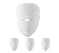 Serviette Visage Réutilisable en Polaire Corail, 4 Pièces, Blanc | Compresses Chaudes ou Froides, Usage Soin Maison et Séance Spa, pour Femmes