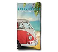 Serviette VW Bulli 75 x 150 cm | Cadeau VW Bulli | Serviette de bain en coton | Camping Serviette de plage Volkswagen T1 T2 T3