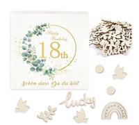 Serviettes 18e Anniversaire,32 Pièces Serviettes D'Anniversaire Vert Eucalyptus avec 60 Confettis,3 Plis Joyeux Décoration Fête 18e Anniversaire Garçon Fille Décoration Table