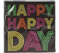 Serviettes 25 x 25 cm Lot de 16 Motif Lettre