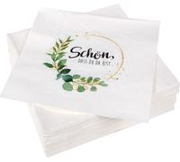 Serviettes 33x33cm, 1/4 de pli, 3 plis, paquet de 20 - C'est bien que tu sois là