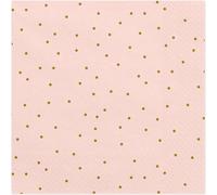 Serviettes 33x33cm points 20 pcs rose clair