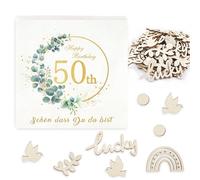 Serviettes 50e Anniversaire,32 Pièces Serviettes D'Anniversaire 'C'Est Bien Avec 60 Confettis,3 Plis Joyeux Pour Décoration 50e Anniversaire Homme Femme Fête Mariage Doré Décoration Table