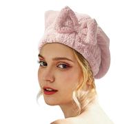 Serviettes à cheveux pour femmes, bonnet de séchage de cheveux Serviette à | Doux Femmes, Hommes, , Mouillés, Longs, Épais, Bouc Couleur rose