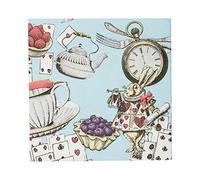 Talking Tables- Serviettes à Cocktail Alice au Pays des Merveilles, Paquet de 20 | Vaisselle jetable, Recyclable à la Maison | Articles de fête pour Le thé du chapelier Fou, Anniversaire, découpage