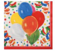 Serviettes à motif PAPSTAR "Lucky Balloons" 330 x 330 mm 100 pièces