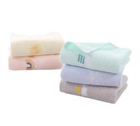Serviettes Absorbantes pour Garçon et Filles en Coton, 5 Pièces Décoratives | Légères et Douces Peau, Usage Visage et Mains, Lot Pratique pour Petits Gestes Quotidiens