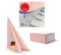 Serviettes Airlaid - Style tissu - 26 couleurs - 40 x 40 cm - Qualité supérieure - Serviettes de mariage, pour un anniversaire - Lot de 50 Rose layette