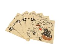 Serviettes Anniversaire Pirates, Motif Carte au Trésor, 33 x 33 cm, Lot de 20, Double Épaisseur 3 Plis, Décoration Fête Thème Pirates, Décorations Et Fournitures De Fête d'anniversaire, Fille Garçon