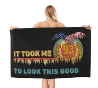 Serviettes Anniversaire Vintage Humoristique : 93 Ans ! Il M’A Fallu 93 Ans pour Être Aussi Belle. Drap De Plage Serviette De Sauna sans Sable Serviette De Plage pour 80X130CM
