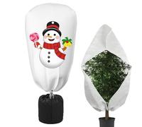 Serviettes Anti-Gel pour d'extérieur,Thème de Noël couvertures d'hiver pour l'extérieur | Tissu Non tissé Respirant avec Cordon et Fermeture éclair pour Baies à Effet de Serre Jardin écureuils