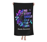 Serviettes Aucune Histoire Ne Devrait Se Terminer Trop Tôt. Sensibilisation À La Prévention du Suicide. Drap De Plage Serviette De Plage Séchage Rapide Serviette De Sauna pour 80X130CM