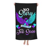 Serviettes Aucune Histoire Ne Devrait Se Terminer Trop Tôt. Sensibilisation À La Prévention du Suicide. Serviette De Sauna sans Sable Serviette De Plage Drap De Bain pour 80X130CM