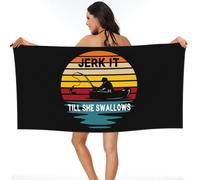 Serviettes Branle-Toi Jusqu'À Ce Qu'Elle Avale Serviette De Plage Facile À Entretenir Serviette De Sauna Légère Drap De Plage pour Voyage Sport Camping 80X130CM