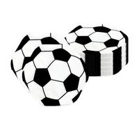 Serviettes Célébration Football - 20 Pièces Serviettes De Cocktail Décorations De Fête À Thème Football, Serviette De Sport, Fournitures De D'anniversaire De Journée Sportive | Décor De Table D’évé