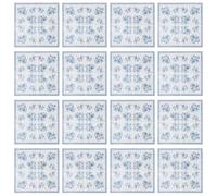 Serviettes Cocktail Jetables à Fleurs Bleues, 5 Paquets Papier | Imprimé Floral Vintage, 20 Feuilles par Paquet, Usage Maison et Enterrement de Vie de Jeune Fille
