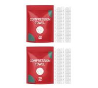 Serviettes compressées douces et douces pour le visage - Indispensables pour le camping - Pour un usage quotidien fréquent