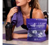 Serviettes Compressées Pour Le Voyage | Tissu Absorbant 30 Pièces,Lingettes Et Serviettes Visage En Format Compressé | Pour Plage Hôtel Camping Salle De Sport Centre Spa Maquillage Beauté