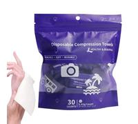 Serviettes Compressées, Pratiques, 30 Pièces, Mouchoirs Absorbants, Lingettes Compressées Pour Le Visage, Débarbouillettes De Voyage, Dépoussiérage Portable Indispensable, Pour Salle De Bain, Camping,
