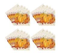 Serviettes d'Automne 20 pièces à motifs et feuilles d'érable | Serviettes en d'Automne Pour anniversaire, fête des moissons, mariage, célébration, cuisine,