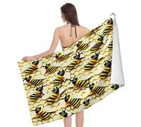 Serviettes De Bain Abeilles Aux Motifs Spirituels Et Astucieux Serviette Microfibre Homme Doux Natation Bain Serviette, pour Baignade, Randonnée, Les Voyages, 80x130cm