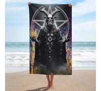 Serviettes de bain Dark Rituals The Goat God's Awakening - Légères, douces et absorbantes - Idéales pour la plage, le spa, la salle de sport, l'hôtel et la salle de bain quotidienne - Taille unique