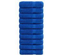 Serviettes de Bain de Qualité Supérieure Essuie-mains Toilette 2 pcs Bleu vidaXL