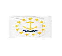 Serviettes De Bain Drapeau De L'État De Rhode Island Confortable Serviette De Sauna Séchage Rapide Linge De Bain pour Piscine Sport Plage 27.5X16In