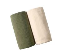 Serviettes de bain en gaze douce à 2 couches pour bébés - Soins de la peau doux pour les tout-petits et les bébés - Serviettes de bain en coton bio