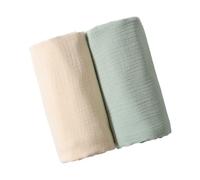 Serviettes de bain en gaze douce à 2 couches pour bébés - Soins de la peau doux pour les tout-petits et les bébés - Serviettes de bain en coton bio