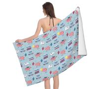 Serviettes de bain pour salle de bain, entraînement cérébral, serviettes de bain à séchage rapide, serviettes de plage personnalisées en microfibre pour le corps, serviettes de douche, serviettes de