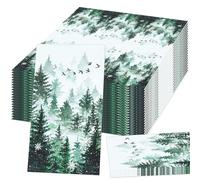 Serviettes de camping Moutain - Serviettes de cocktail - Tente de feu de camp - Aventure de forêt - Pour enterrement de vie de jeune fille - Pour fête d'anniversaire, mariage, fête prénatale