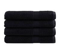 Serviettes de Douche de Qualité Supérieure Draps de Bain 10 pcs Noir vidaXL
