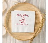 Serviettes de fête prénatale italiennes personnalisées en forme de pizza - Serviettes de dessert amusantes personnalisées, serviettes en papier jetables, décoration de fête sur le thème de la pizzaria