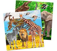 Serviettes De Fête Safari 20 Pièces, 33 X 33 Cm