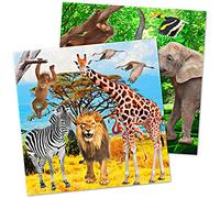 Serviettes de Fête Safari 20 Pièces, 33 x 33 cm