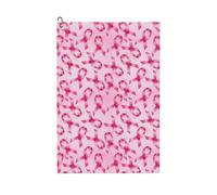 Serviettes de golf pour homme et femme - 61 x 40,6 cm - Sensibilisation au cancer du sein Q - Serviette de golf absorbante à séchage rapide pour nettoyer les sacs de golf avec mousqueton